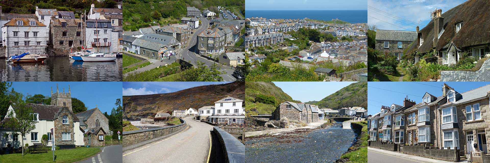 Collage of images of properties in Cornwall